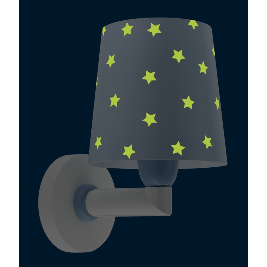 Dalber 82219T - Seinavalgusti lastetuppa STAR LIGHT 1xE27/60W/230V sinine