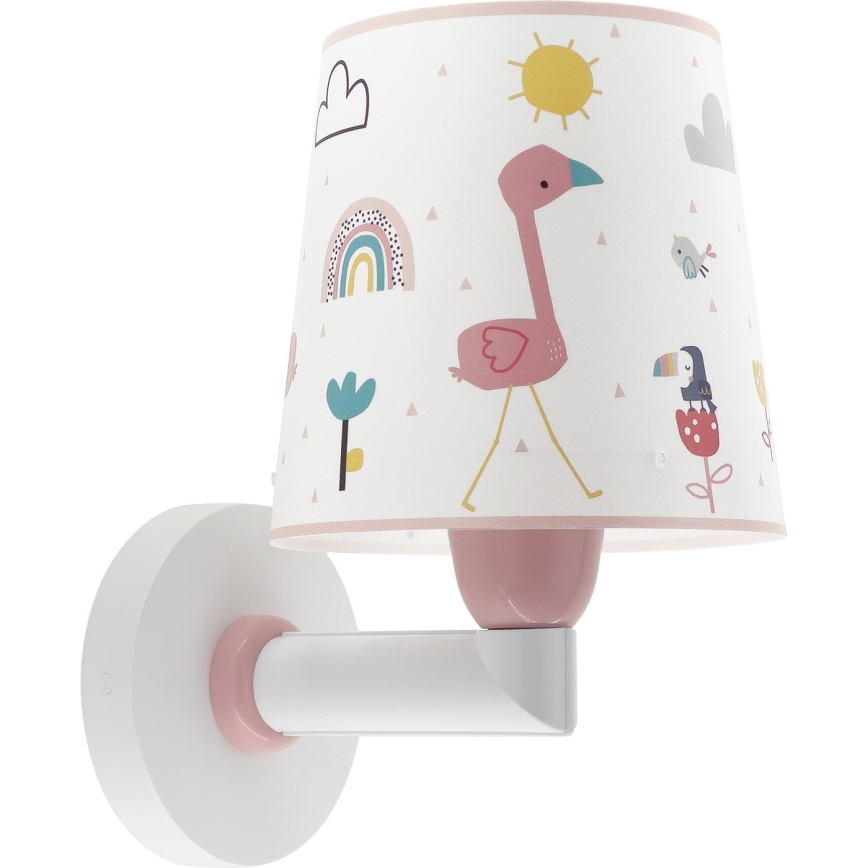 Dalber 82469 - Seinavalgusti lastele FLAMINGO 1xE27/15W/230V