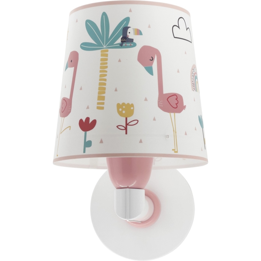 Dalber 82469 - Seinavalgusti lastele FLAMINGO 1xE27/15W/230V