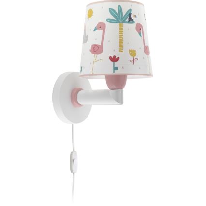 Dalber 82469 - Seinavalgusti lastele FLAMINGO 1xE27/15W/230V