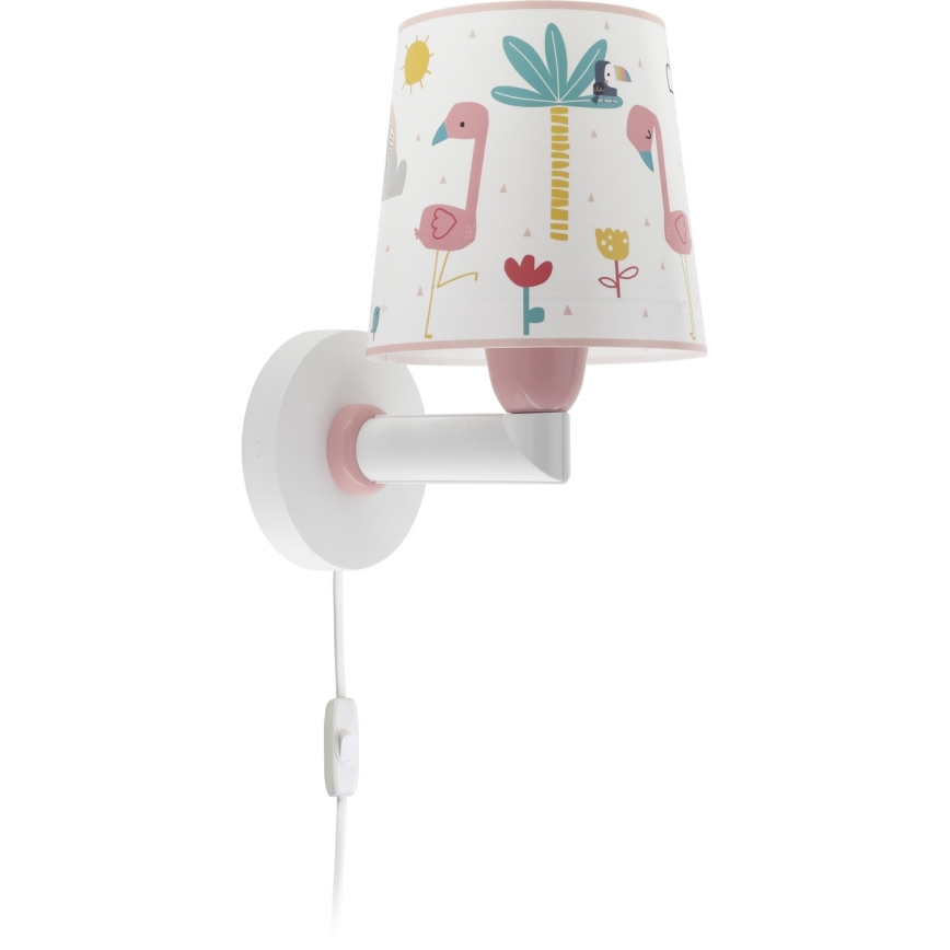Dalber 82469 - Seinavalgusti lastele FLAMINGO 1xE27/15W/230V
