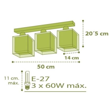 Dalber D-11673 - Laevalgusti lastetuppa MY SWEET HOME 3xE27/60W/230V