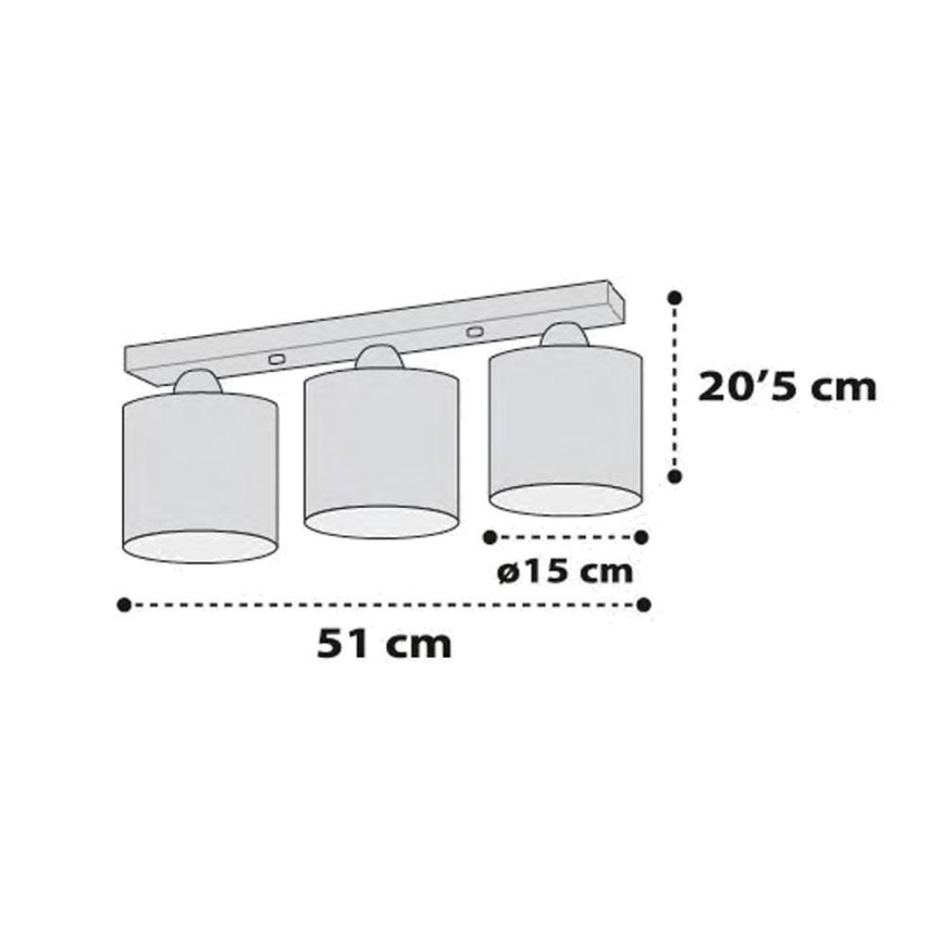 Dalber D-41413H - Laevalgusti lastetuppa CLOUDS 3xE27/60W/230V