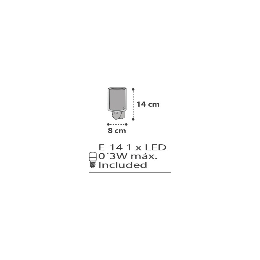 Dalber D-41415E - LED Lamp pistikupessa CLOUDS 1xE14/0,3W/230V