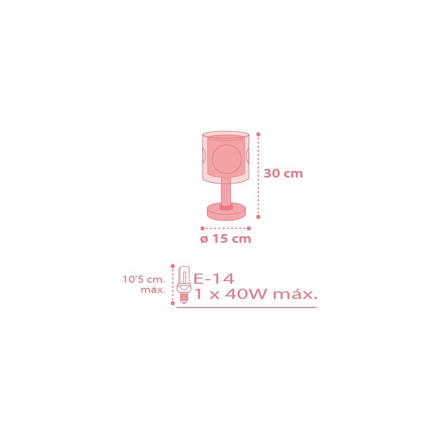 Dalber D-70911 - laste laualamp SWEET DANCE 1xE14/40W/230V