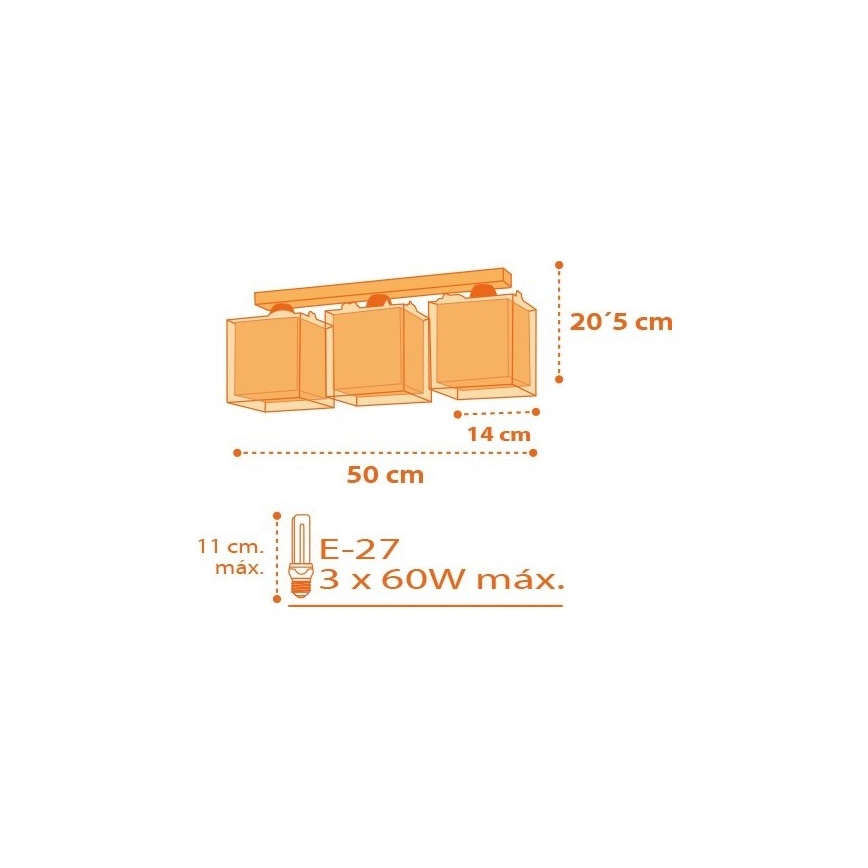 Dalber D-73453 - Laevalgusti lastetuppa DINOS 3xE27/60W/230V