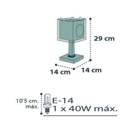 Dalber D-74551 - laste laualamp PIRATES 1xE14/40W/230V