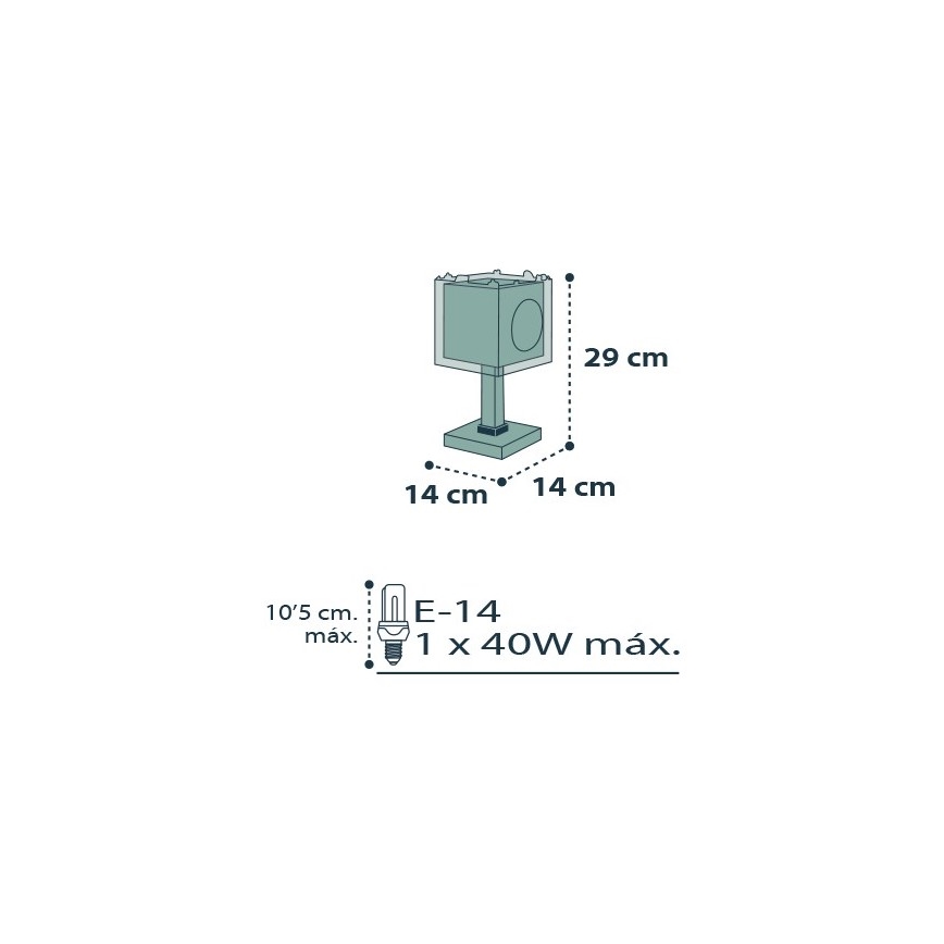 Dalber D-74551 - laste laualamp PIRATES 1xE14/40W/230V