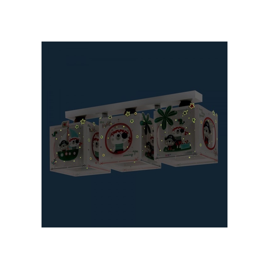 Dalber D-74553 - Laevalgusti lastetuppa PIRATES 3xE27/60W/230V