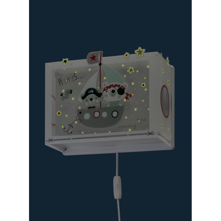 Dalber D-74558 - Seinavalgusti lastetuppa PIRATES 1xE27/60W/230V