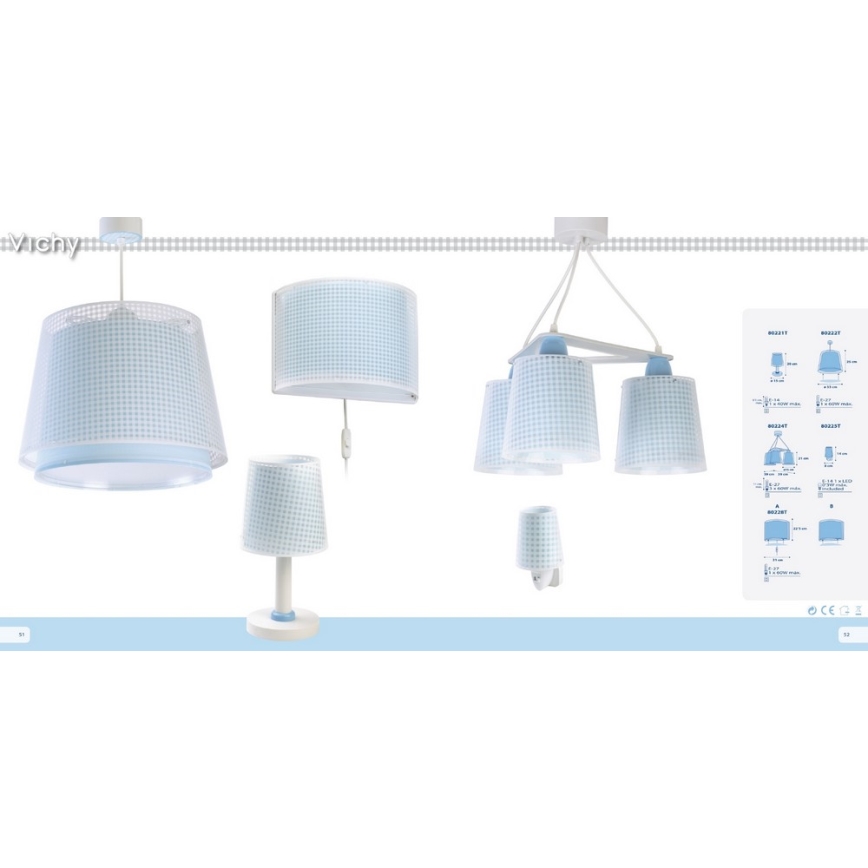 Dalber D-80222T - lastetoa lühter VICHY 1xE27/60W/230V
