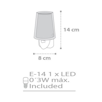 Dalber D-81215L - LED öölamp STARS 1xE14/0,3W/230V