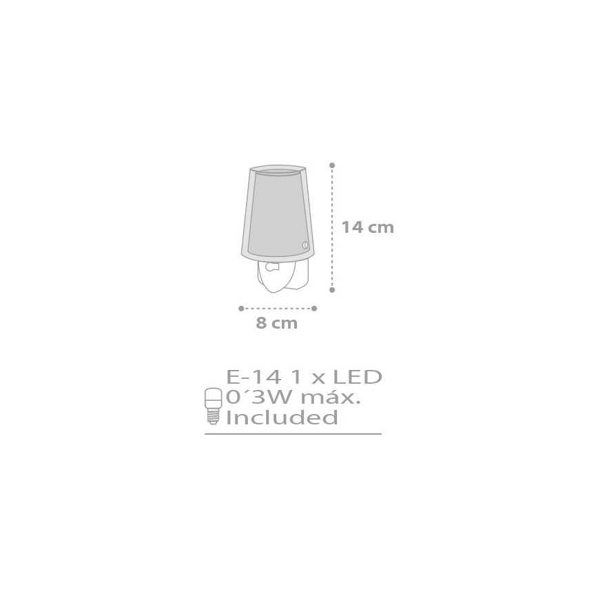 Dalber D-81215L - LED öölamp STARS 1xE14/0,3W/230V