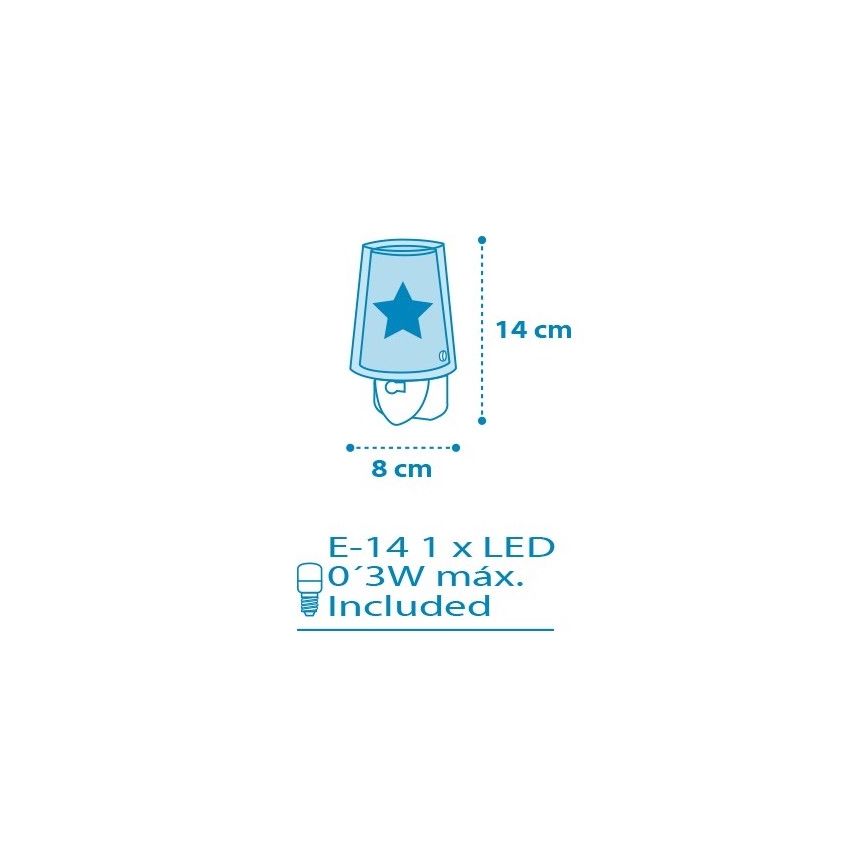 Dalber D-92193 - LED öölamp LIGHT FEELING 1xE14/0,3W/230V