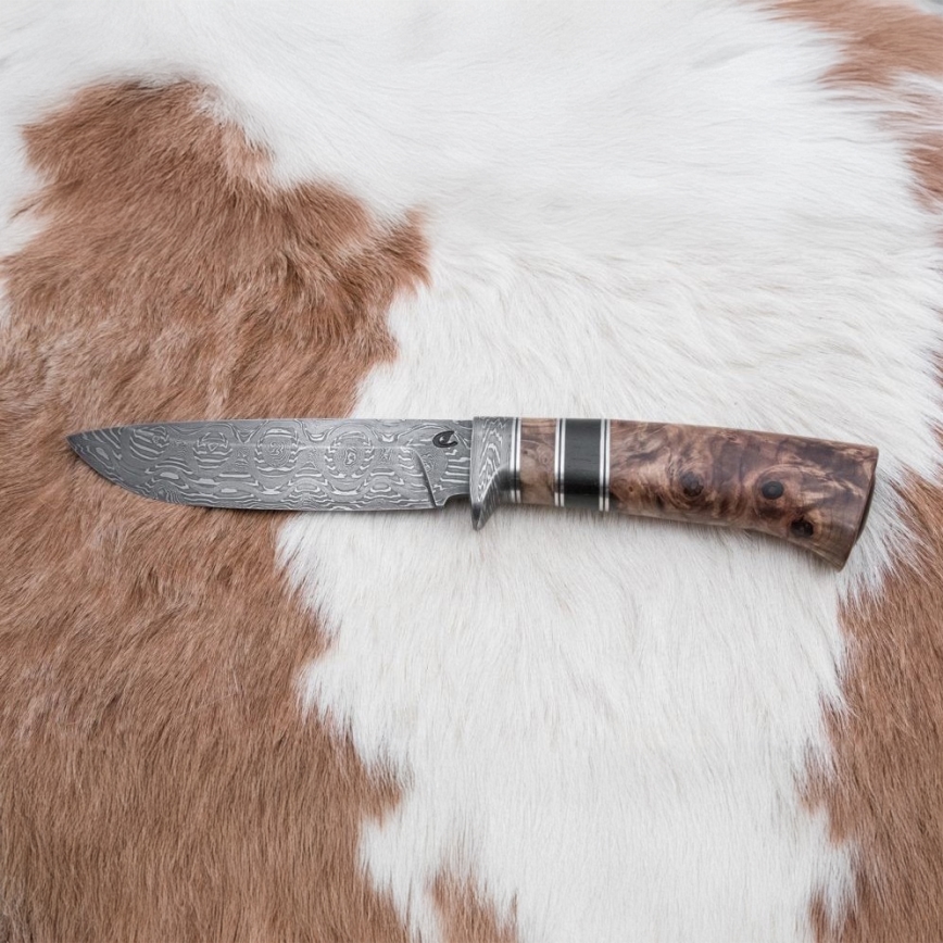 Damaskuse jahinuga 13 cm pappel/eebenipuu