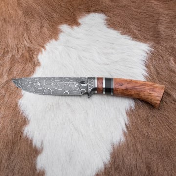 Damaskuse jahinuga 13 cm vaher/eebenipuu