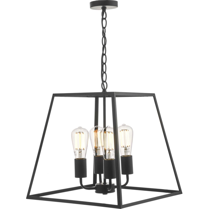 Där Lighting ACA8622 - elegantne ketiga ripplühter ACADEMY 4xE27/60W/230V, must