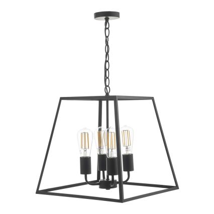 Där Lighting ACA8622 - elegantne ketiga ripplühter ACADEMY 4xE27/60W/230V, must