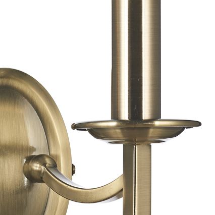 Där Lighting AMB0975 - Seinavalgusti AMBASSADOR 2xE14/40W/230V messingviimistlus
