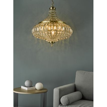Där Lighting ASM0675 - ketiga ripp-lühter ASMARA 6xE14/40W/230V, messing