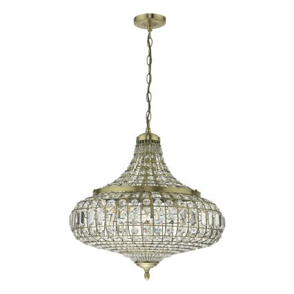 Där Lighting ASM0675 - ketiga ripp-lühter ASMARA 6xE14/40W/230V, messing