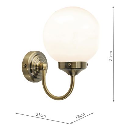 Där Lighting BAR0775 - BARCLAY vannitoa seinavalgusti 1xE14/40W/230V IP44 messing