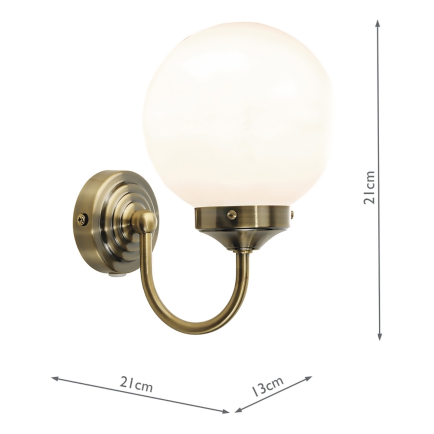 Där Lighting BAR0775 - BARCLAY vannitoa seinavalgusti 1xE14/40W/230V IP44 messing