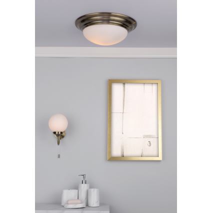 Där Lighting BAR5075 - Vannitoa laelamp BARCLAY 1xE27/60W/230V, läbimõõt 38 cm, messing