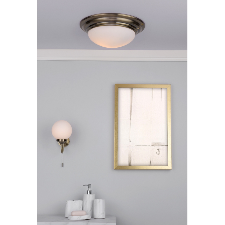 Där Lighting BAR5075 - Vannitoa laelamp BARCLAY 1xE27/60W/230V, läbimõõt 38 cm, messing