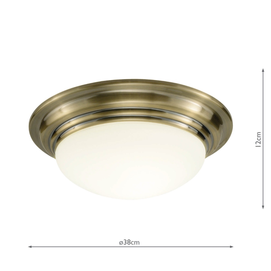 Där Lighting BAR5075 - Vannitoa laelamp BARCLAY 1xE27/60W/230V, läbimõõt 38 cm, messing