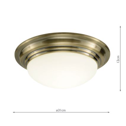 Där Lighting BAR5275 - Vannitoa laevalgusti BARCLAY 1xE27/60W/230V, läbimõõt 31 cm, messingviimistlus