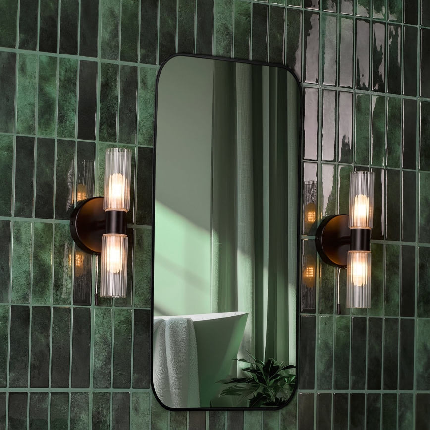 Där Lighting BOL0922 - Vannitoa seinavalgusti BOLTON 2xG9/5W/230V IP44 must