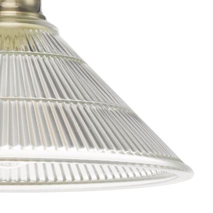 Där Lighting BOY0175 - Laelamp BOYD 1xE27/60W/230V Ø 25 cm messing/selge klaas