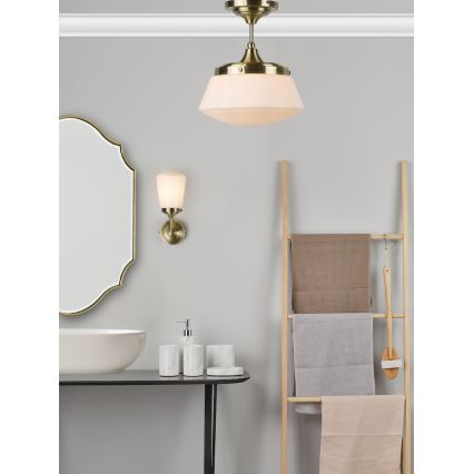 Där Lighting CAD0175 - Vannitoa pinnapealne lühter CADEN 1xE27/60W/230V IP44 messing
