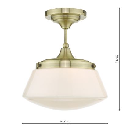 Där Lighting CAD0175 - Vannitoa pinnapealne lühter CADEN 1xE27/60W/230V IP44 messing