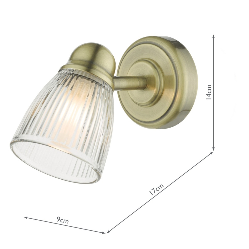 Där Lighting CED0775 - Vannitoa seinavalgusti CEDRIC 1xG9/25W/230V IP44 messing