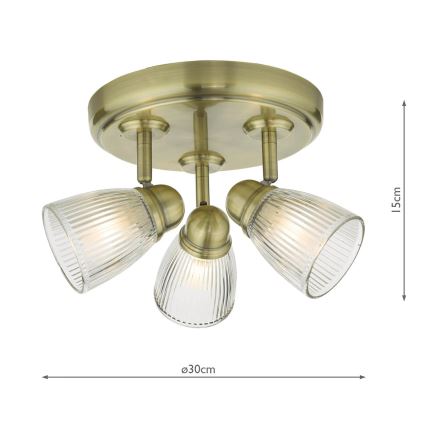 Där Lighting CED7675 - Vannitoa punktvalgusti CEDRIC 3xG9/25W/230V IP44 messing