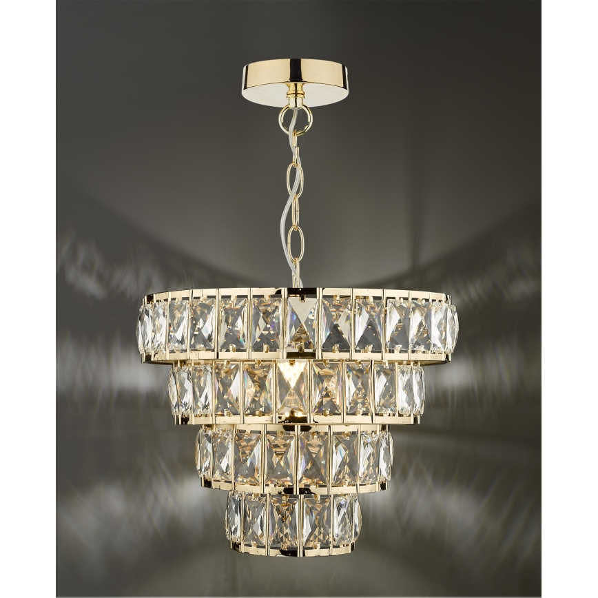 Där Lighting CER0135 - ketiga lühter CERYS 1xE27/60W/230V kuldne