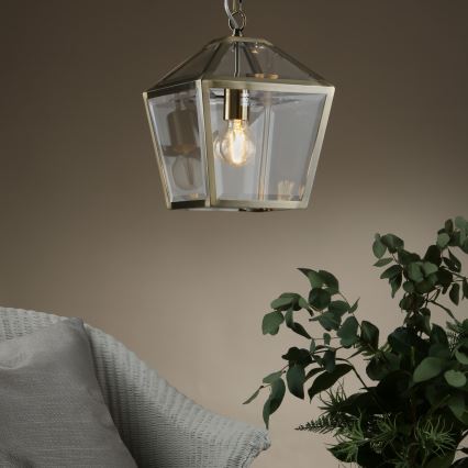 Där Lighting CHU0175 - ketiga lühter CHURCHILL 1xE27/60W/230V messing