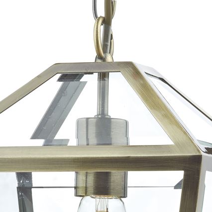 Där Lighting CHU0175 - ketiga lühter CHURCHILL 1xE27/60W/230V messing