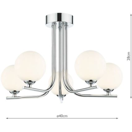 Där Lighting CRA5450-02 - ripplühter varrega CRADLE 5xG9/25W/230V läikiv kroom