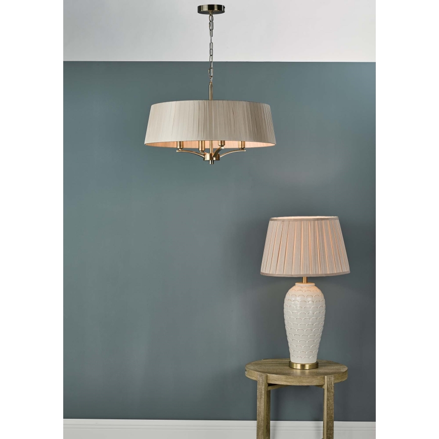 Där Lighting CRI0429 - kettaga ripplühter CRISTIN 4xE14/40W/230V messing/taupe