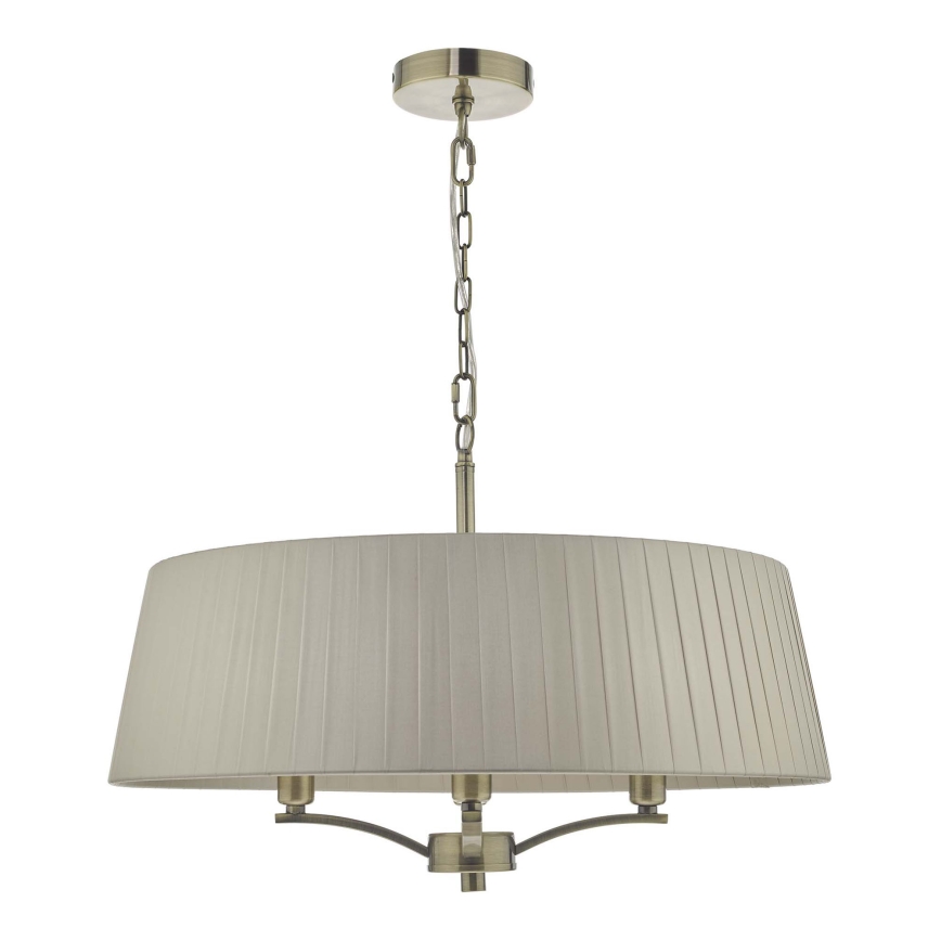 Där Lighting CRI0429 - kettaga ripplühter CRISTIN 4xE14/40W/230V messing/taupe