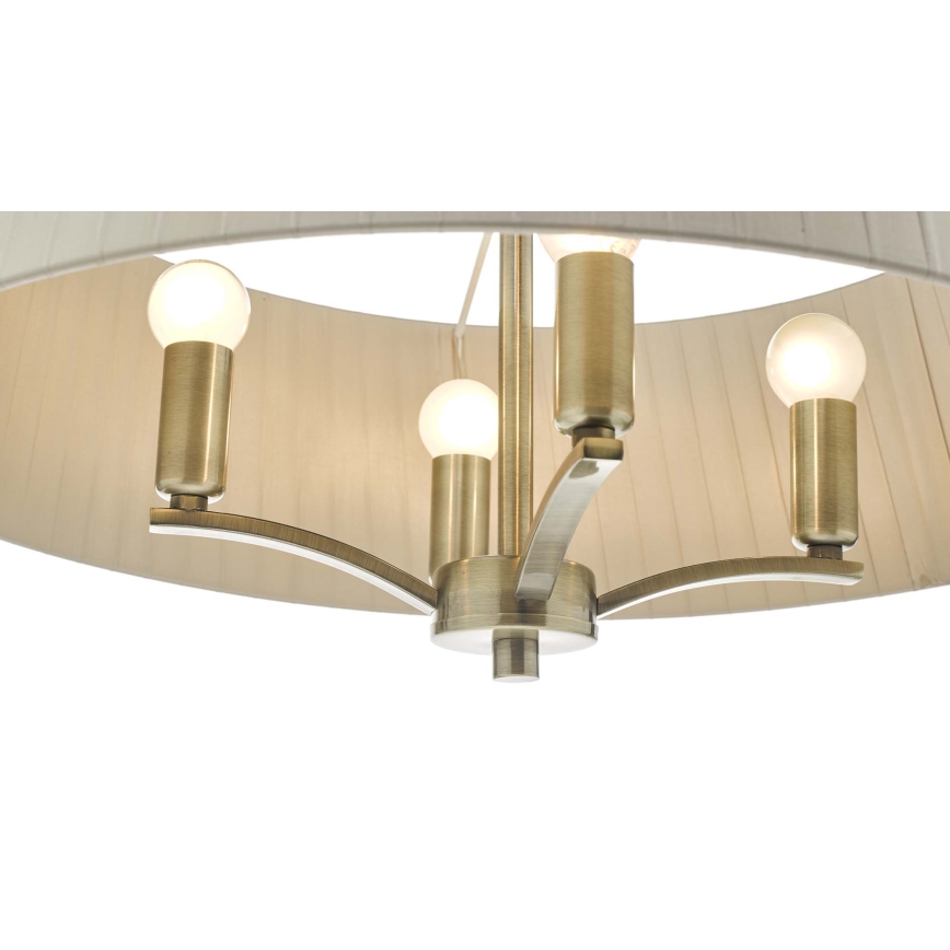 Där Lighting CRI0429 - kettaga ripplühter CRISTIN 4xE14/40W/230V messing/taupe