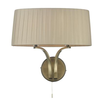 Där Lighting CRI0929 - Seinavalgusti CRISTIN 2xE14/40W/230V messing/taupe