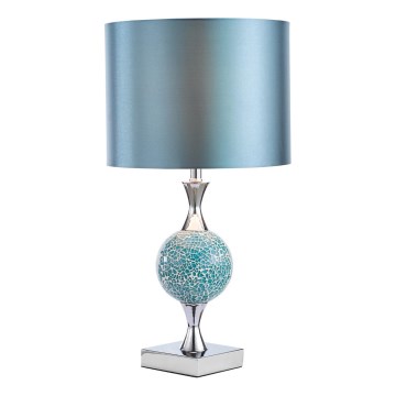 Där Lighting ELS4223 - Laualamp ELSA 1xE27/40W/230V sinine/läikiv kroom