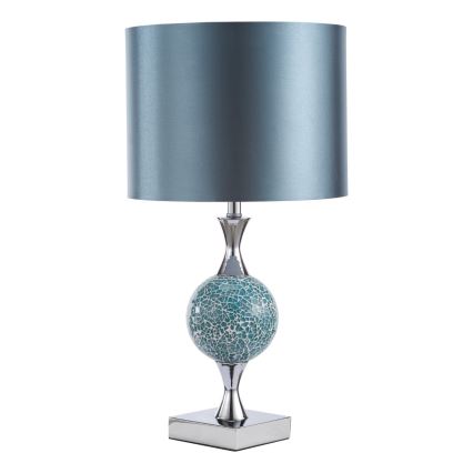 Där Lighting ELS4223 - Laualamp ELSA 1xE27/40W/230V sinine/läikiv kroom
