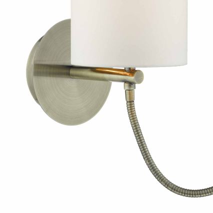 Där Lighting FET0775 - FETA LED-seinavalgusti 1xE27/60W/230V + LED/1W messing