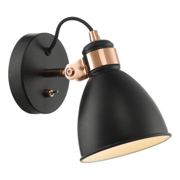Där Lighting FRE0722 - FREDERICK seinale kinnitatav suunav valgusti 1xE14/40W/230V must