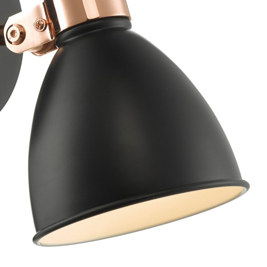 Där Lighting FRE0722 - FREDERICK seinale kinnitatav suunav valgusti 1xE14/40W/230V must